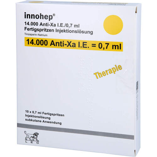 Innohep 14.000 Anti-Xa I.E./0.7ml Inj.-Lsg.i.e.FS, 10X0.7 ML, Abacus Medicine A/S