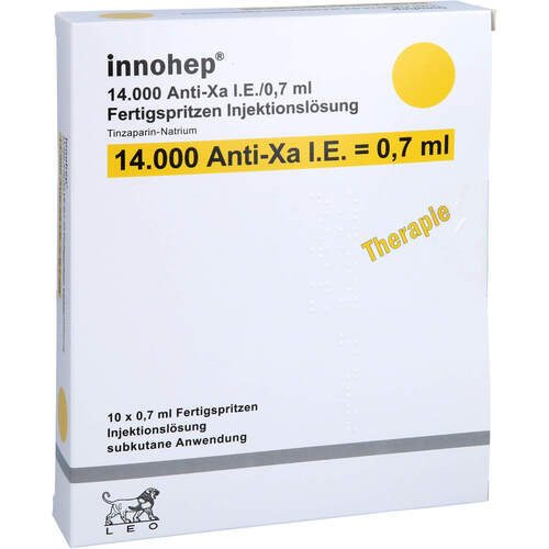 Innohep 14.000 Anti-Xa I.E./0.7ml Inj.-Lsg.i.e.FS, 10X0.7 ML, Abacus Medicine A/S