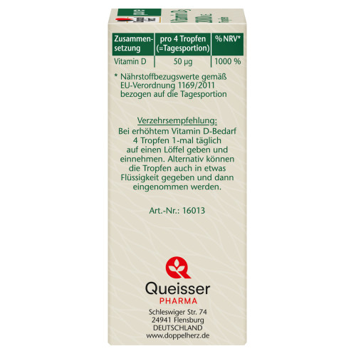 Doppelherz Vitamin D3 2000 I.E. pure, 9,2 ml, Queisser Pharma GmbH & Co. KG