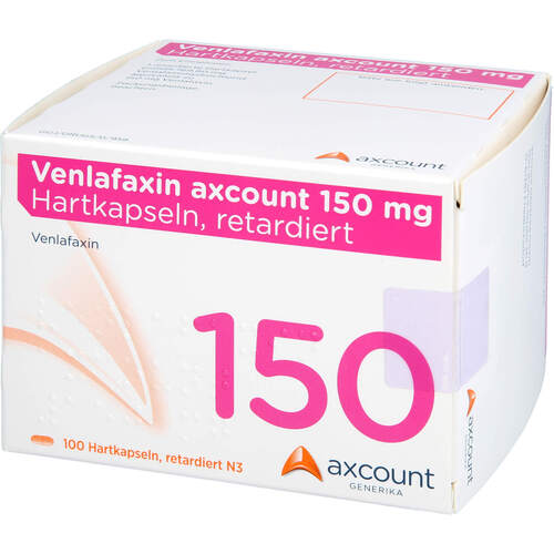 Venlafaxin axcount 150 mg Hartkapseln retardiert, 100 Stk., Axcount Generika GmbH