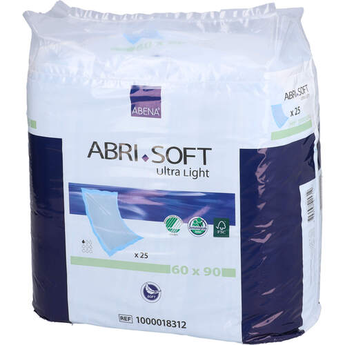 ABRI SOFT ULTRA LIGHT 60X90CM KRANKENUNTERLAGE, 2X25 ST, Abena GmbH