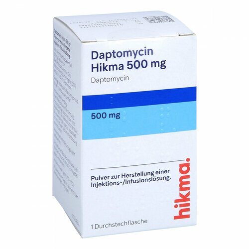 Daptomycin Hikma 500 mg Pulv.z.H.e.Inj-/Inf-Lsg., 1 Stk., Hikma Pharma GmbH