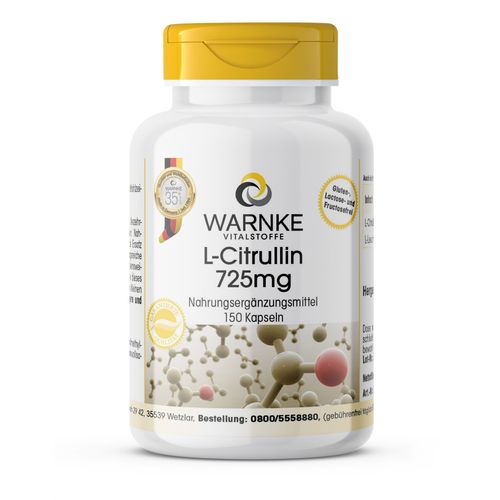 L-Citrullin 725mg, 150 Stk., Warnke Vitalstoffe GmbH