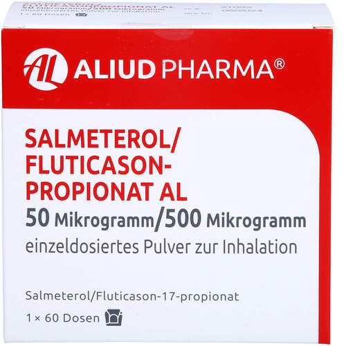Salmeterol/Fluticasonpropionat AL 50 ug/500 ug IHP, 60 Stk., Aliud Pharma GmbH
