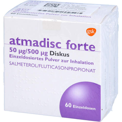 atmadisc forte 50ug/500ug Diskus, 2X60 ST, GlaxoSmithKline GmbH & Co. KG