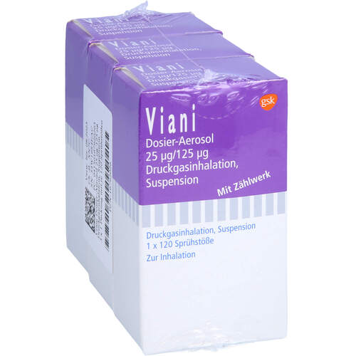 Viani Dosier-Aerosol 25ug/125ug Druckgasinh.Sus, 3x120 Stk., GlaxoSmithKline GmbH & Co. KG