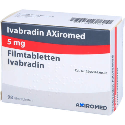 Ivabradin Axiromed 5 mg Filmtabletten, 98 Stk., Medical Valley Invest AB