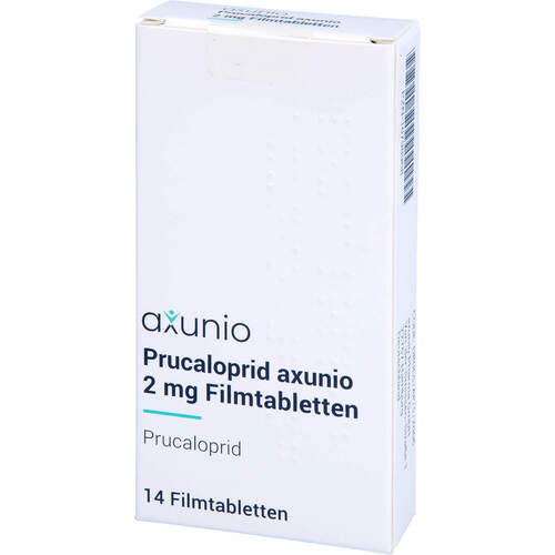 Prucaloprid axunio 2 mg Filmtabletten, 14 Stk., axunio Pharma GmbH Prucaloprid axunio 2 mg Filmtabletten, 14 Stk., axunio Pharma GmbH