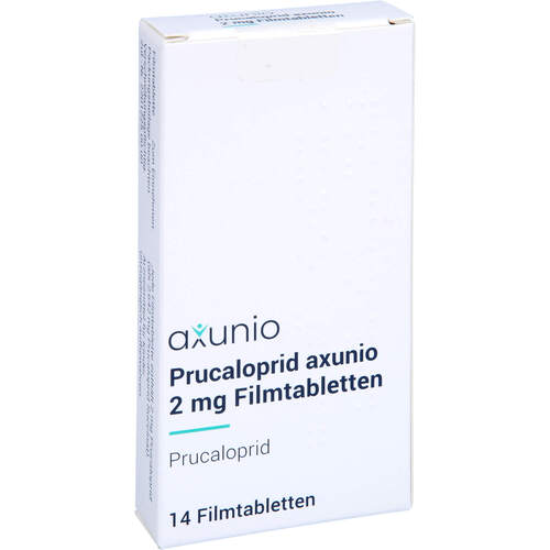 Prucaloprid axunio 2 mg Filmtabletten, 14 Stk., axunio Pharma GmbH Prucaloprid axunio 2 mg Filmtabletten, 14 Stk., axunio Pharma GmbH