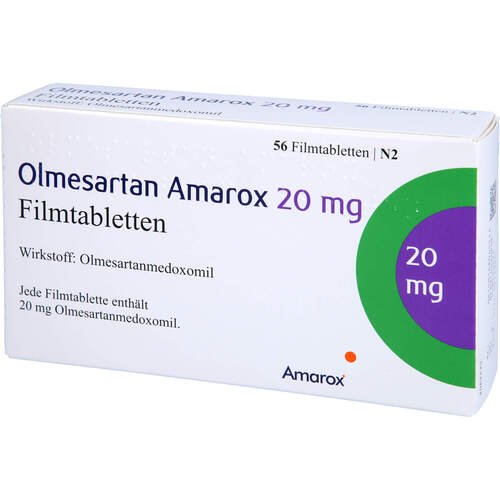 Olmesartan Amarox 20 mg Filmtabletten, 56 Stk., AMAROX PHARMA GmbH