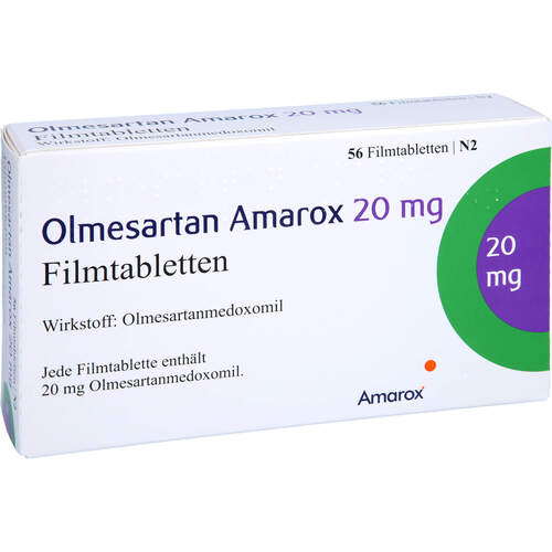Olmesartan Amarox 20 mg Filmtabletten, 56 Stk., AMAROX PHARMA GmbH