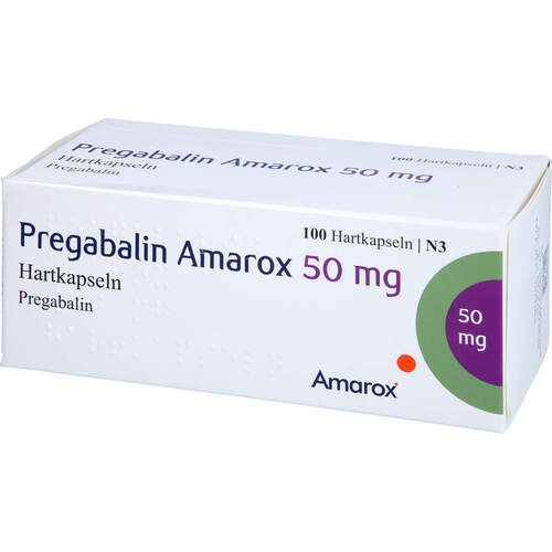 Pregabalin Amarox 50 mg Hartkapseln, 100 Stk., AMAROX PHARMA GmbH