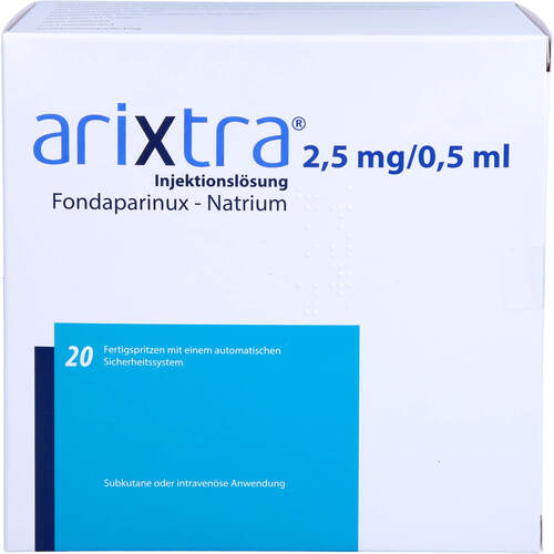 Arixtra 2.5 mg/0.5 ml Inj.-Lsg.i.e.Fertigspritze, 20x0,5 ml, 1 0 1 Carefarm GmbH
