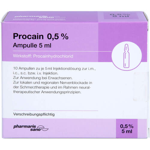 Procain pharmarissano 0.5% Ampulle 5ml, 10x5 ml, Medphano Arzneimittel GmbH