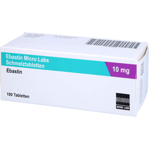 Ebastin Micro Labs 10 mg Schmelztabletten, 100 Stk., Micro Labs GmbH