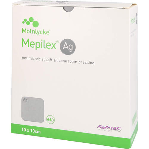 MEPILEX Ag Schaumverband 10x10 cm steril, 10 Stk., CC Pharma GmbH