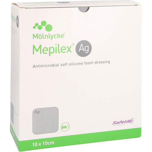 MEPILEX Ag Schaumverband 10x10 cm steril, 10 Stk., CC Pharma GmbH