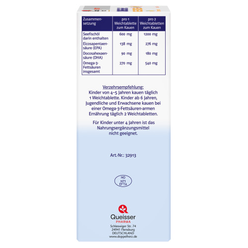 Doppelherz Omega-3 Gel-Tabs family system, 120 Stk., Queisser Pharma GmbH & Co. KG