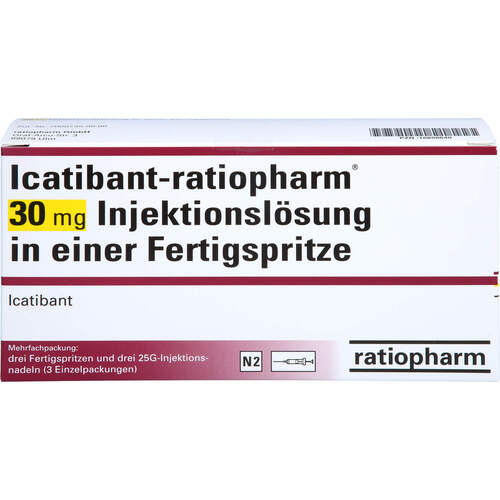 Icatibant-ratiopharm 30 mg Inj.-Lsg.i.e.Fertigspr., 3 Stk., ratiopharm GmbH