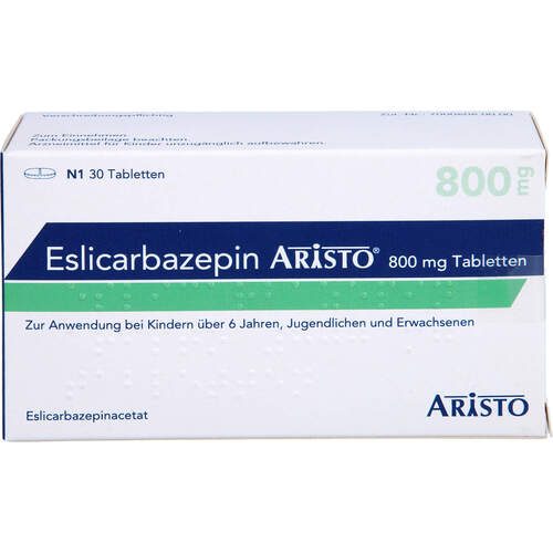 Eslicarbazepin Aristo 800 mg Tabletten, 30 Stk., Aristo Pharma GmbH