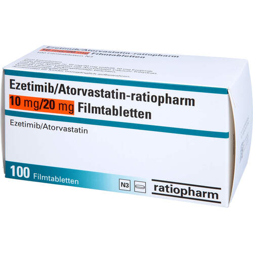 Ezetimib/Atorvastatin-ratiopharm 10 mg/20 mg, 100 ST, ratiopharm GmbH