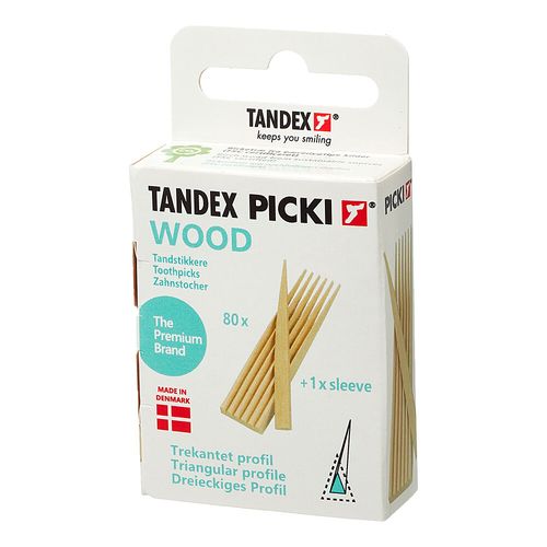 TANDEX PICKI Wood - Zahnst. Holz Dreieckig, 80x1 Stk., Tandex GmbH