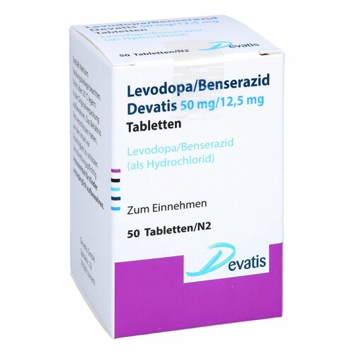 Levodopa/Benserazid Devatis 50mg/12.5mg Tabletten, 50 Stk., Devatis GmbH