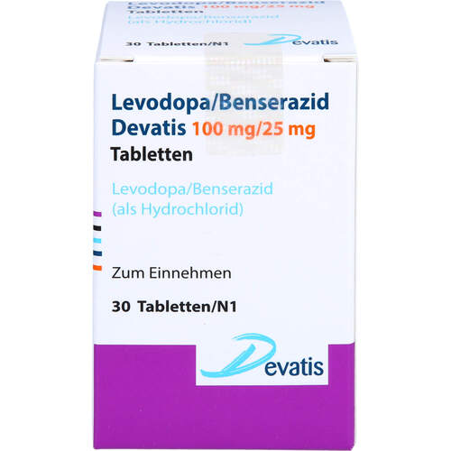 Levodopa/Benserazid Devatis 100mg/25mg Tabletten, 30 Stk., Devatis GmbH