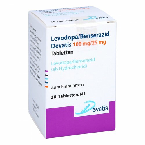 Levodopa/Benserazid Devatis 100mg/25mg Tabletten, 30 Stk., Devatis GmbH