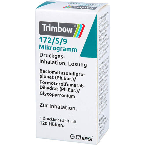 Trimbow 172 ug/5 ug/9 ug Druckgasinhalation 120Hub, 1 ST, Chiesi GmbH