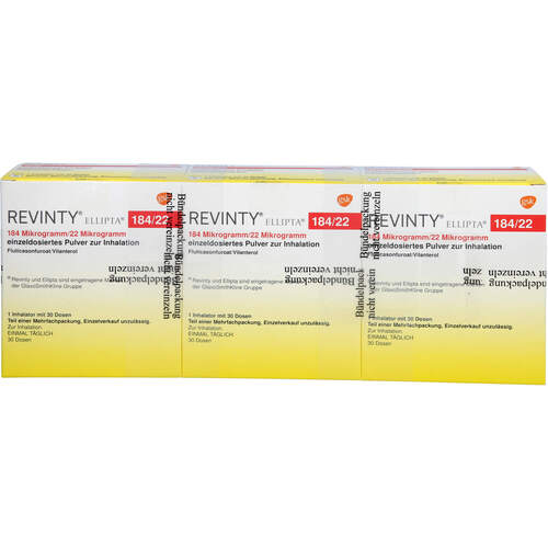 Revinty Ellipta 184 ug/22 ug einzeld.P.z.Inh.30ED, 3 Stk., kohlpharma GmbH