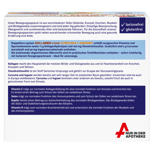 Doppelherz Kollagen 11.000 Curcuma+Ingwer system, 30x25 ml, Queisser Pharma GmbH & Co. KG