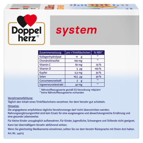 Doppelherz Kollagen 11.000 Curcuma+Ingwer system, 30x25 ml, Queisser Pharma GmbH & Co. KG