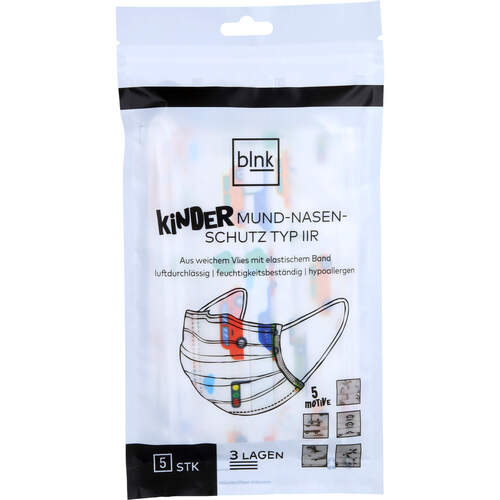 BLNK Disposable Kids Mask Type IIR Boys MixPack, 5 Stk., blnk GmbH