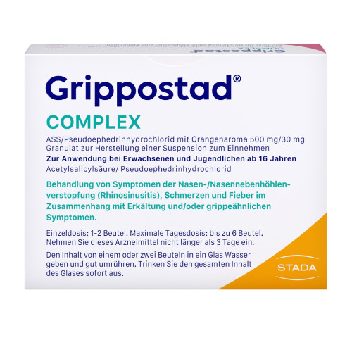 Grippostad Complex ASS/Pseudoephedrinhydrochlorid, 20 Stk., STADA Consumer Health Deutschland GmbH