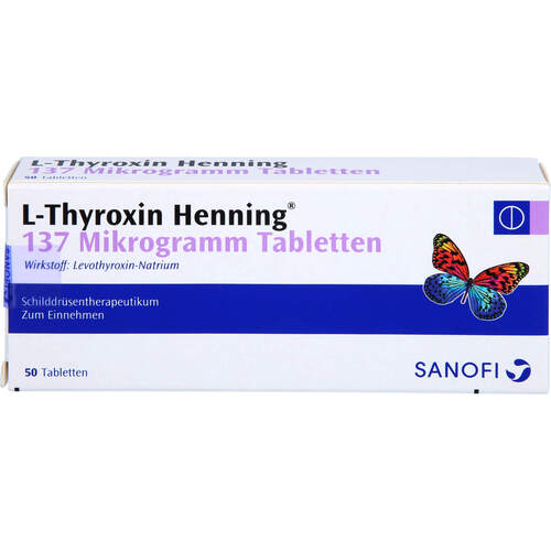 L-Thyroxin Henning 137ug Tabletten, 50 Stk., Sanofi-Aventis Deutschland GmbH