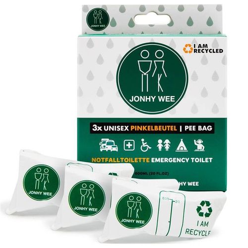 Jonhy Wee Pinkelbeutel / Notfalltoilette 3x600 ml, 3 Stk., Jonhy Wee GmbH & Co. KG