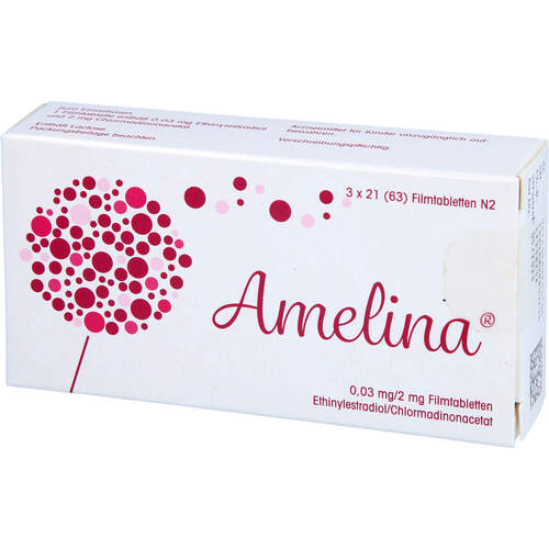 Amelina 0.03 mg/2 mg Filmtabletten, 63 Stk., Biomo Pharma GmbH