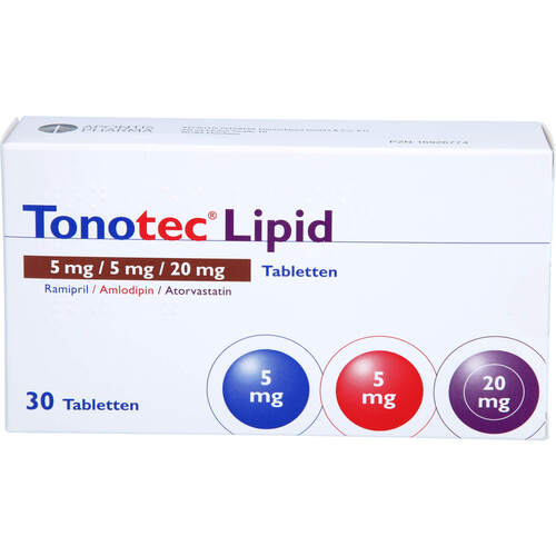 Tonotec Lipid 5 mg/5 mg/20 mg Tabletten, 30 Stk., APONTIS PHARMA Deutschland GmbH & Co. KG
