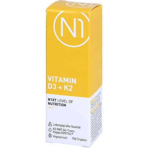 N1 Vitamin D3+K2 Tropfen zum Einnehmen, 30 ml, Wellnest International LTD