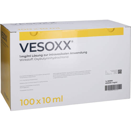 VESOXX 1mg/ml Lsg. zur intravesikalen Anw., 100X10 ML, Farco-Pharma GmbH