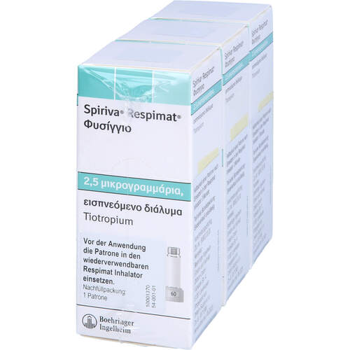 Spiriva Respimat 2.5 ug Lsg.z.Inh.Nachfüllpackung, 3x4,0 ml, Orifarm GmbH