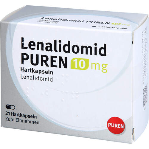 Lenalidomid PUREN 10 mg Hartkapseln, 21 Stk., PUREN Pharma GmbH & Co. KG Lenalidomid PUREN 10 mg Hartkapseln, 21 Stk., PUREN Pharma GmbH & Co. KG