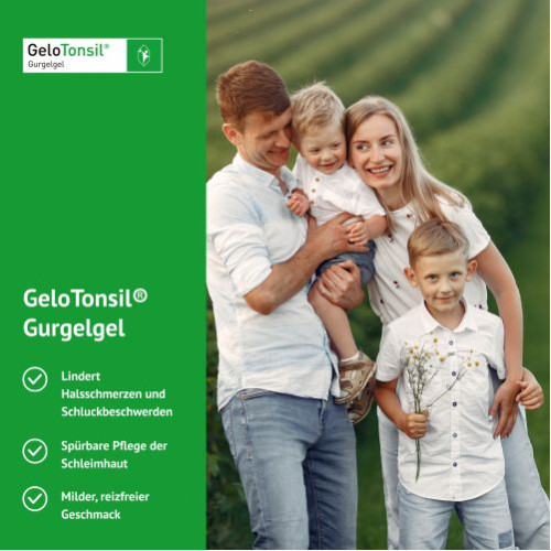 GeloTonsil Gurgelgel lindert Halsschmerzen und Schluckbeschwerden, 200 ml, G. Pohl-Boskamp GmbH & Co. KG