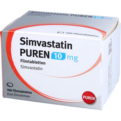 Simvastatin PUREN 10 mg Filmtabletten, 100 Stk., PUREN Pharma GmbH & Co. KG