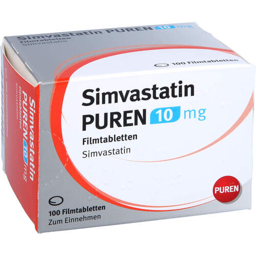 Simvastatin PUREN 10 mg Filmtabletten, 100 Stk., PUREN Pharma GmbH & Co. KG