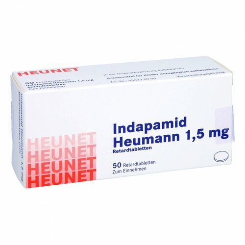 Indapamid Heumann 1.5 mg Retardtabletten Heunet, 50 Stk., Heunet Pharma GmbH