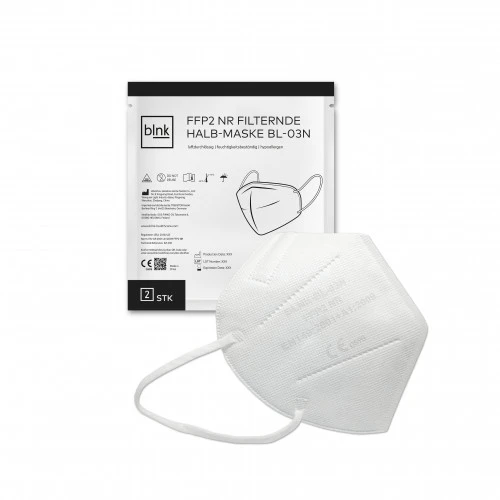 BLNK FFP2 NR Atemschutzmaske o.Ventil 5lag.BL-03N, 2 Stk., blnk GmbH