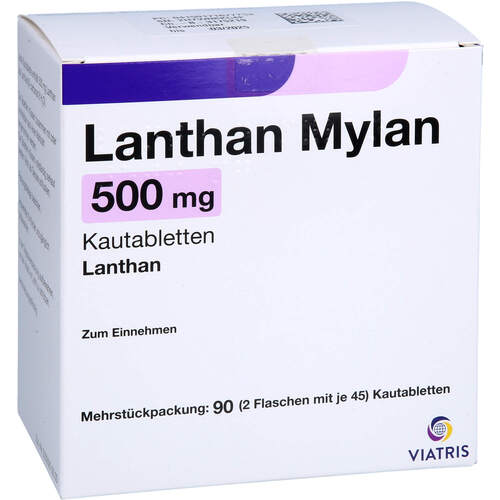 Lanthan Mylan 500 mg Kautabletten, 90 Stk., Viatris Healthcare GmbH