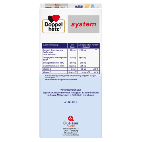 Doppelherz Omega-3 Premium 1500 system, 120 Stk., Queisser Pharma GmbH & Co. KG